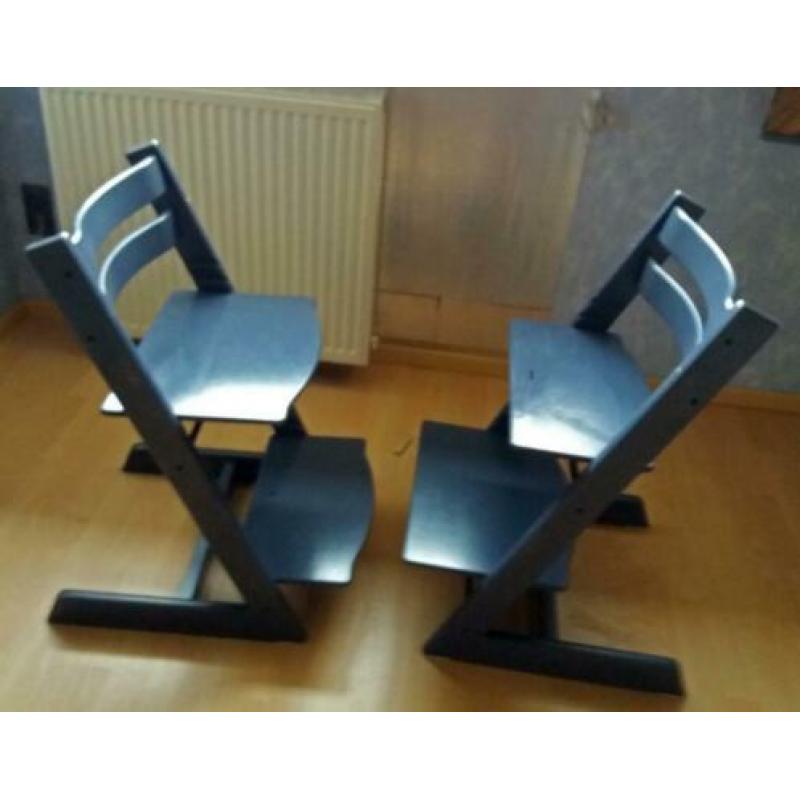 Stokke Trip Trap stoelen, 2 stuks, donkerblauw, prijs p/st.