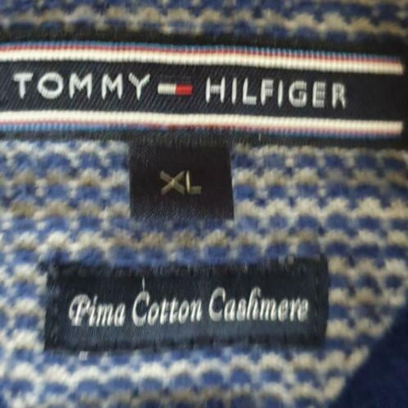 Tommy Hilfiger trui in Cashmere & Pima Cotton, maat XL.
