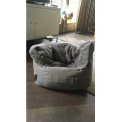 Jollein kinderfauteuil beanbag stonewashed canvas grijs