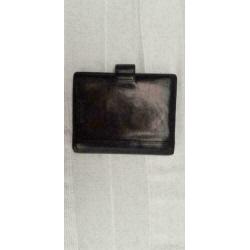 D302: LUGANO zwart leder agenda organizer papier: 80x125 mm