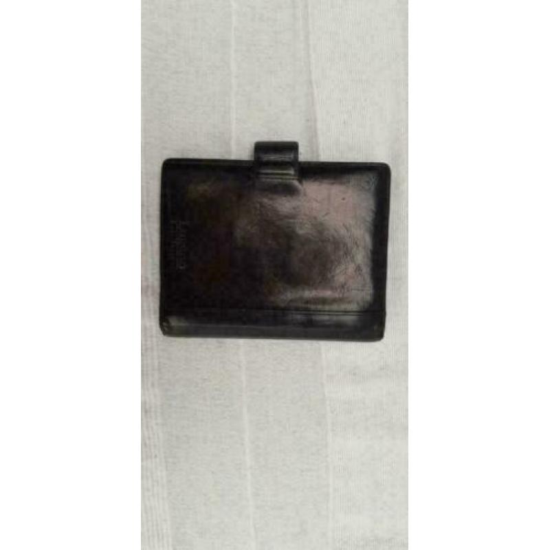 D302: LUGANO zwart leder agenda organizer papier: 80x125 mm