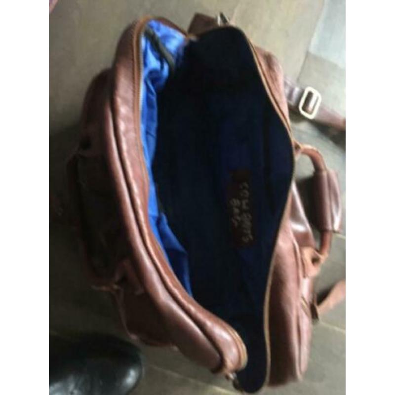 Cowboysbag luiertas cognac met verschoonmatje
