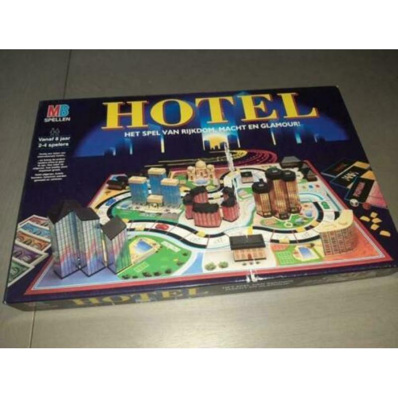 Hotel spel bordspel vintage grote doos mb