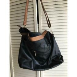 Shopper van Michael Kors, zwart met brons, vegan leather