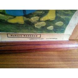 Retro vintage wandplaat,poster,schoolplaat!
