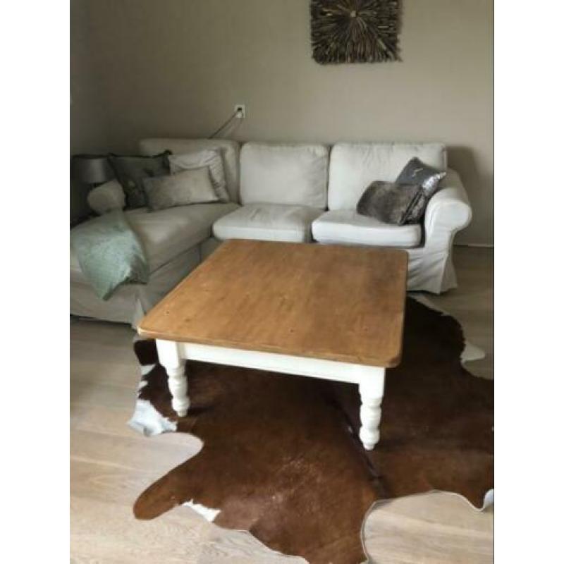 Mooie vierkante salontafel eiken hout