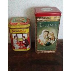 2 vintage Droste blikken, samen