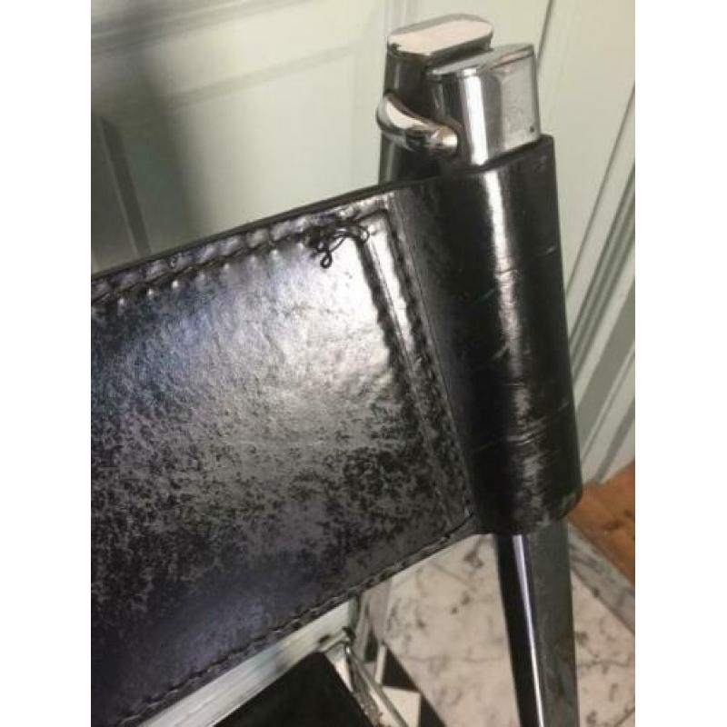 Arrben vintage design klapstoel - leer chroom