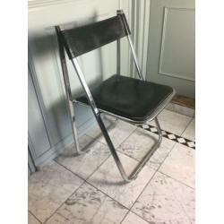 Arrben vintage design klapstoel - leer chroom