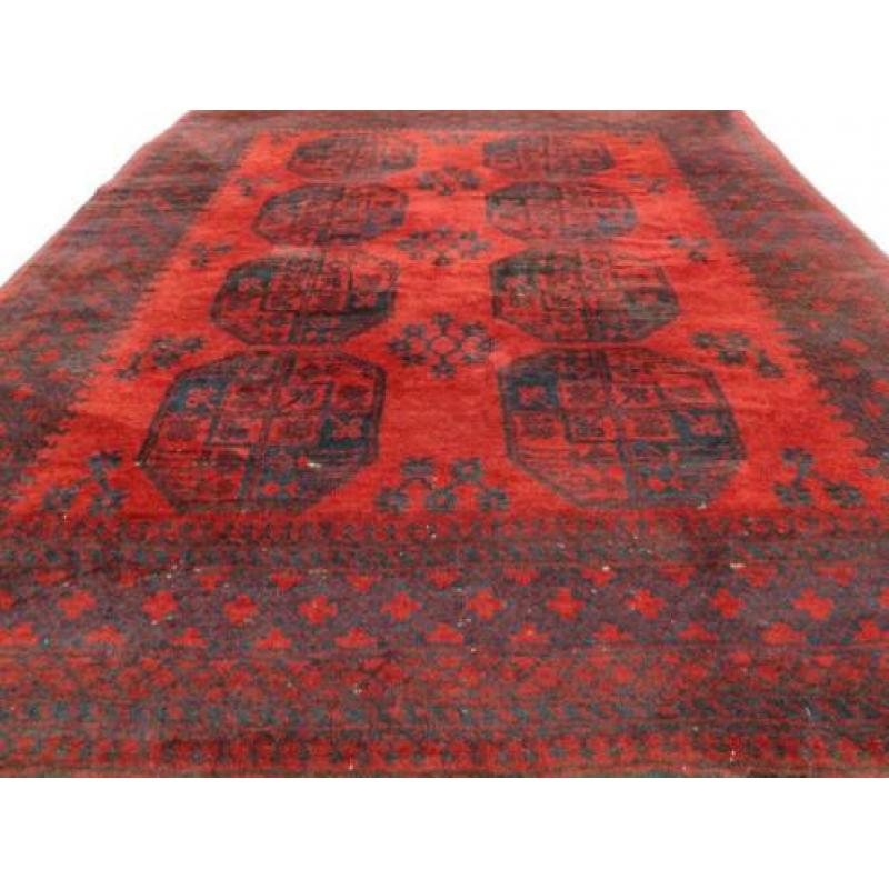 Perzisch tapijt- Afghaan - 223 x 182 cm -Handgeknoopt kleed