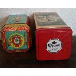 2 vintage Droste blikken, samen