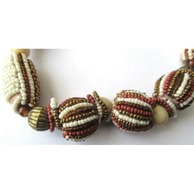 Prachtige Vintage Unieke Tsjechië glas kralen ketting