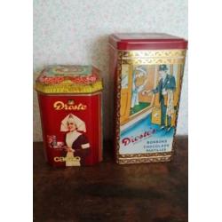 2 vintage Droste blikken, samen