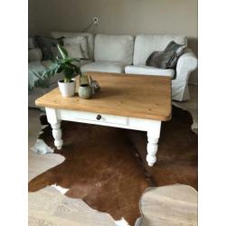 Mooie vierkante salontafel eiken hout