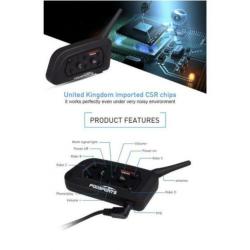 Interphone V6 pro communicatie systeem Bluetooth headset