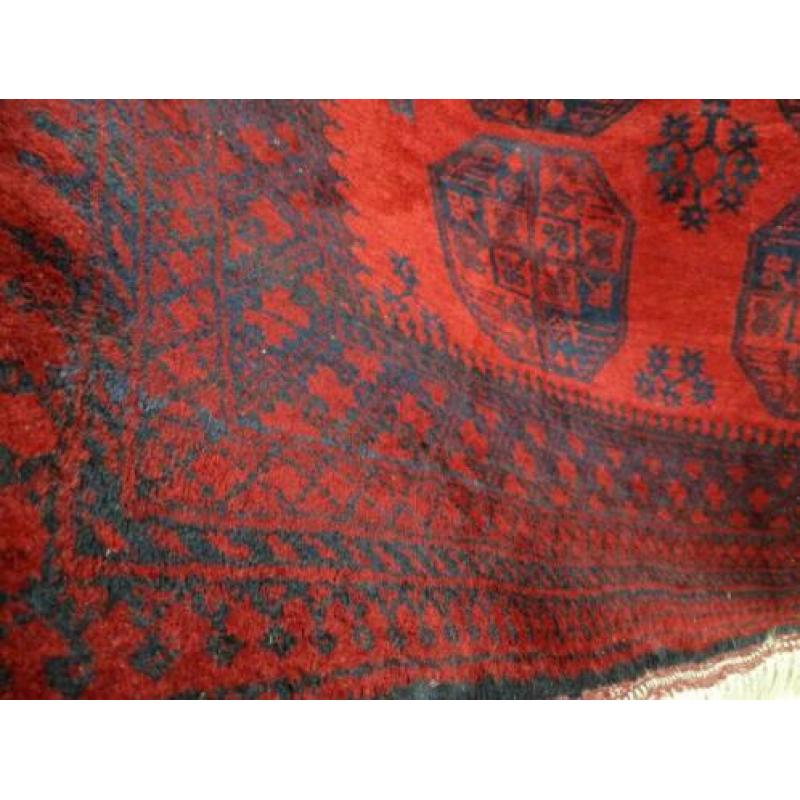 Perzisch tapijt- Afghaan - 223 x 182 cm -Handgeknoopt kleed