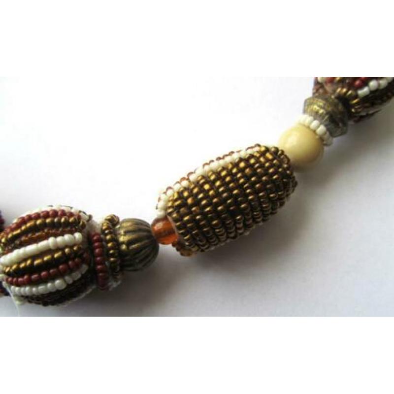 Prachtige Vintage Unieke Tsjechië glas kralen ketting