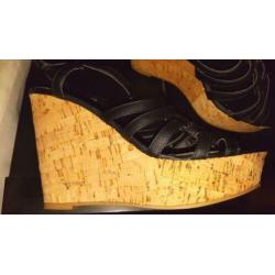 Wedges Sleehakken zwart maat 38