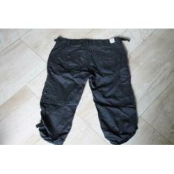 Drykorn cargo/ worker 3/4 broek zwart maat S/ 36 / 38 NIEUW