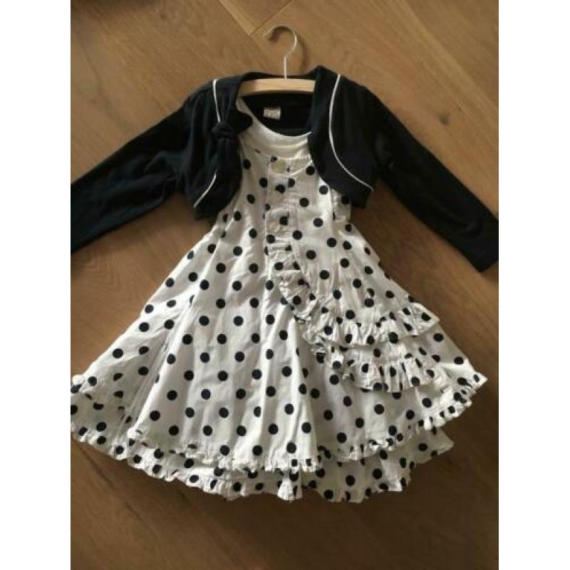 Prachtige set Jottum Salanya jurk/bolero, NIEUW, mt. 98