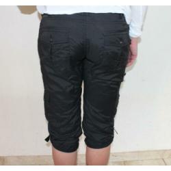 Drykorn cargo/ worker 3/4 broek zwart maat S/ 36 / 38 NIEUW