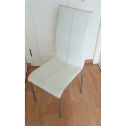6 Eetkamerstoelen wit