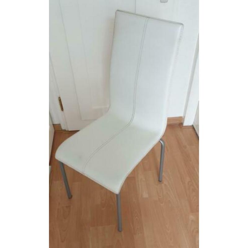 6 Eetkamerstoelen wit