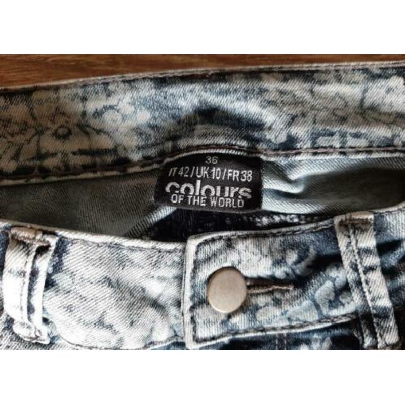 Supergave gebloemde jeans, maat 36, nieuw!