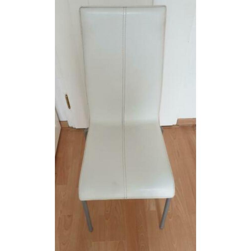 6 Eetkamerstoelen wit