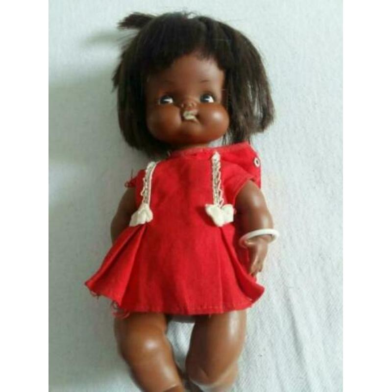 Mooi Retro vintage donker popje made in Japan