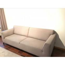 Driezitsbank loungebank grijs beige bruin taupe poef