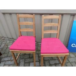 2 Houten (keuken) stoelen, nieuw
