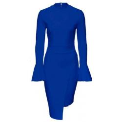 Prachtige blauwe jurk maat L zgan