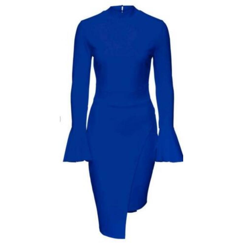 Prachtige blauwe jurk maat L zgan