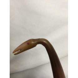 Uit been gesneden vogel 21 cm puntgaaf