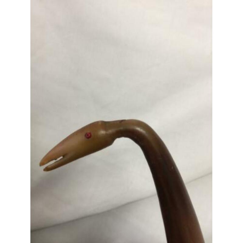 Uit been gesneden vogel 21 cm puntgaaf