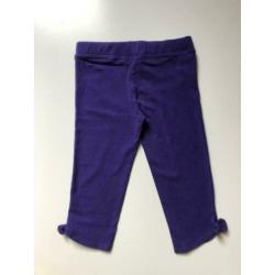 paarse legging 3/4 met strikjes maat 104 ALS NIEUW