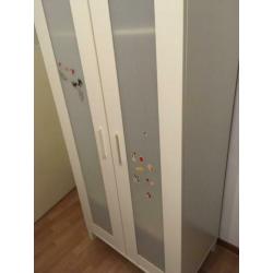 Ikea klerenkast kinderen wit. 81x50,5x180