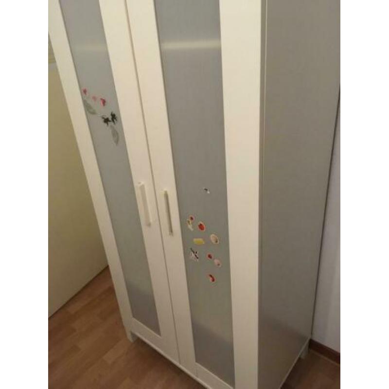 Ikea klerenkast kinderen wit. 81x50,5x180