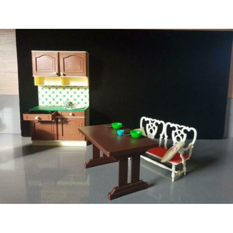 Vintage fleur/ barbie keukentje meubels en accessoires