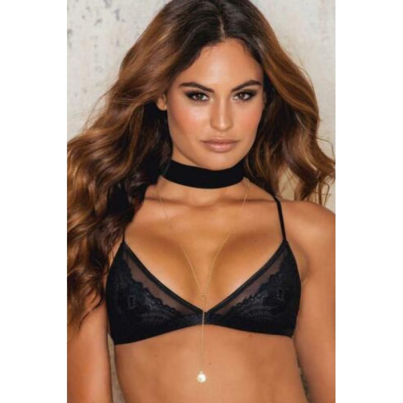 NIEUW: Zwarte kanten Erbs Denmark bralette - maat XS