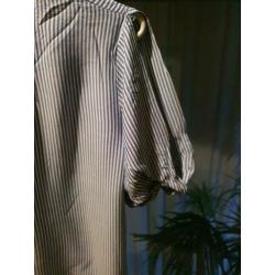 Denham blouse mt xs blauw wit gestreept korte mouw