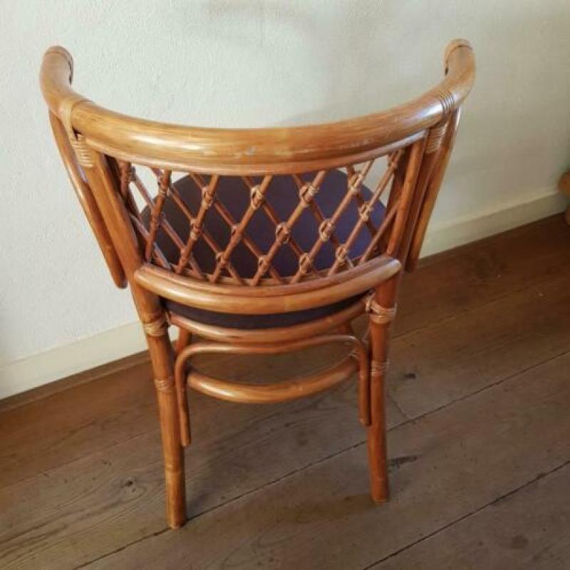 Vintage bamboe/rotan stoeltje uit de jaren '70