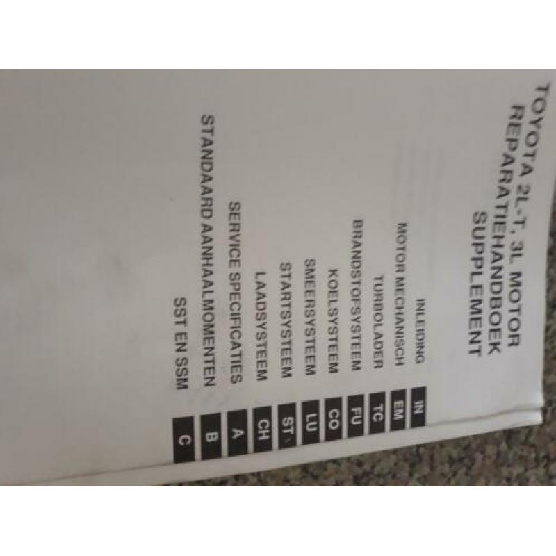 reparatiehandboek toyota 2L,2LT motor landcruiser, hilux