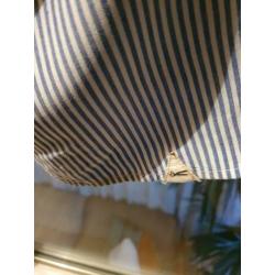 Denham blouse mt xs blauw wit gestreept korte mouw