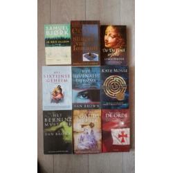 Thrillers in nieuw staat, 9 stuks