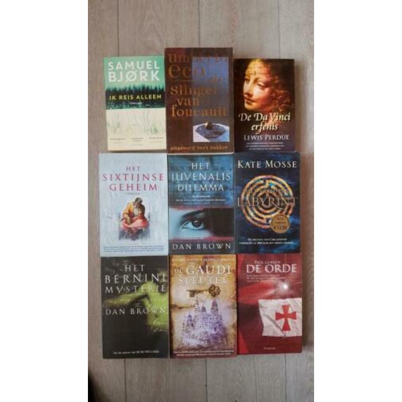 Thrillers in nieuw staat, 9 stuks