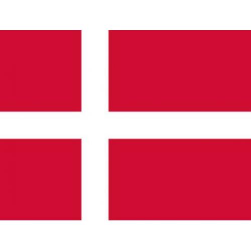 Supporters Denemarken Vlag WK Voetbal 2018, vlag 90 x 150 cm