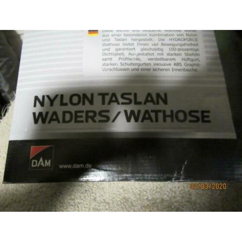 dam hydroforce nylon taslan chest wader maat 44/45