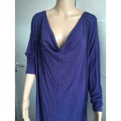 B1623 RIMINI: paars jurk Maat 5 = XL = 46/48